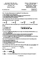 Đề kiểm tra 1 tiết giữa Chương III môn Hình học Lớp 11 - Mã đề 126 - Năm học 2018-2019 - Trường THPT Phan Bội Châu